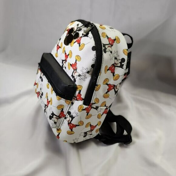 NWT Disney Mickey Mouse Synthetic Leather Backpack Style Purse - Picture 5 of 11